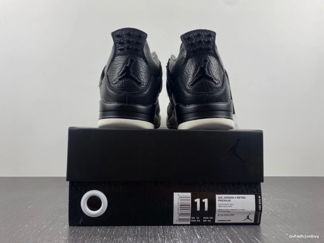 Black Jordan 4 819139-010 Retro Hair Pony 0824